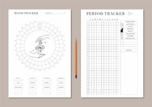 Use these wellness tracker sheets to take care of your mental and physical health This is a 5 page download that includes a habit tracker, sleep tracker, period tracker, mood tracker and monthly gratitude sheet. Simply download, print and start tracking! These pages are hole punch safe.