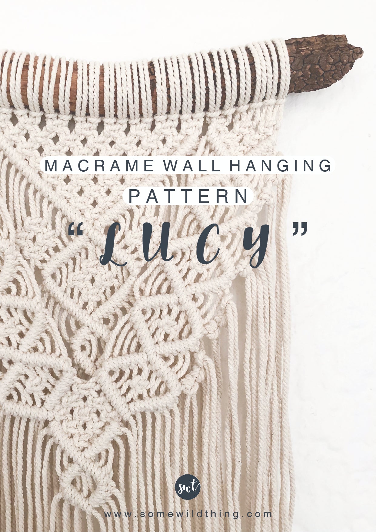 Macrame wall hanging pattern PDF, Wall decor DIY, Easy macrame