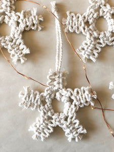 Macrame Christmas Snowflake Ornaments