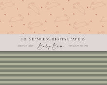 10 Seamless Baby Boom Digital Papers. Use them for scrapbooking, fabric printing, wrapping paper, book covers, wall paper etc. There is no limitation to the possibilities. 