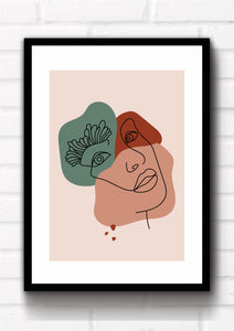 Women face phases. Set of 3 neutral bohemian prints that could fit beautifully into any room in your home. Simply download, print, frame and enjoy!