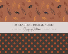 10 Seamless Cozy Autumn Digital Papers. Use them for scrapbooking, fabric printing, wrapping paper, book covers, wall paper etc. There is no limitation to the possibilities. 