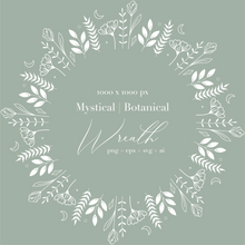 This mystical hand drawn wreath bundle offers 6 charming individual wreaths for use in logos, t-shirt designs, posters, cards, graphic design, business cards etc.