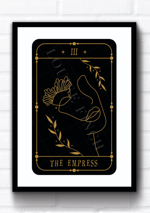 The Empress Tarot Card. This print could fit beautifully into any room in your home. Eccentric and witchy wall art. Simply download, print and enjoy!