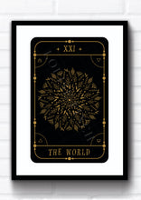The World Tarot Card Art Print. This print could fit beautifully into any room in your home. Eccentric and witchy wall art. Simply download, print and enjoy!