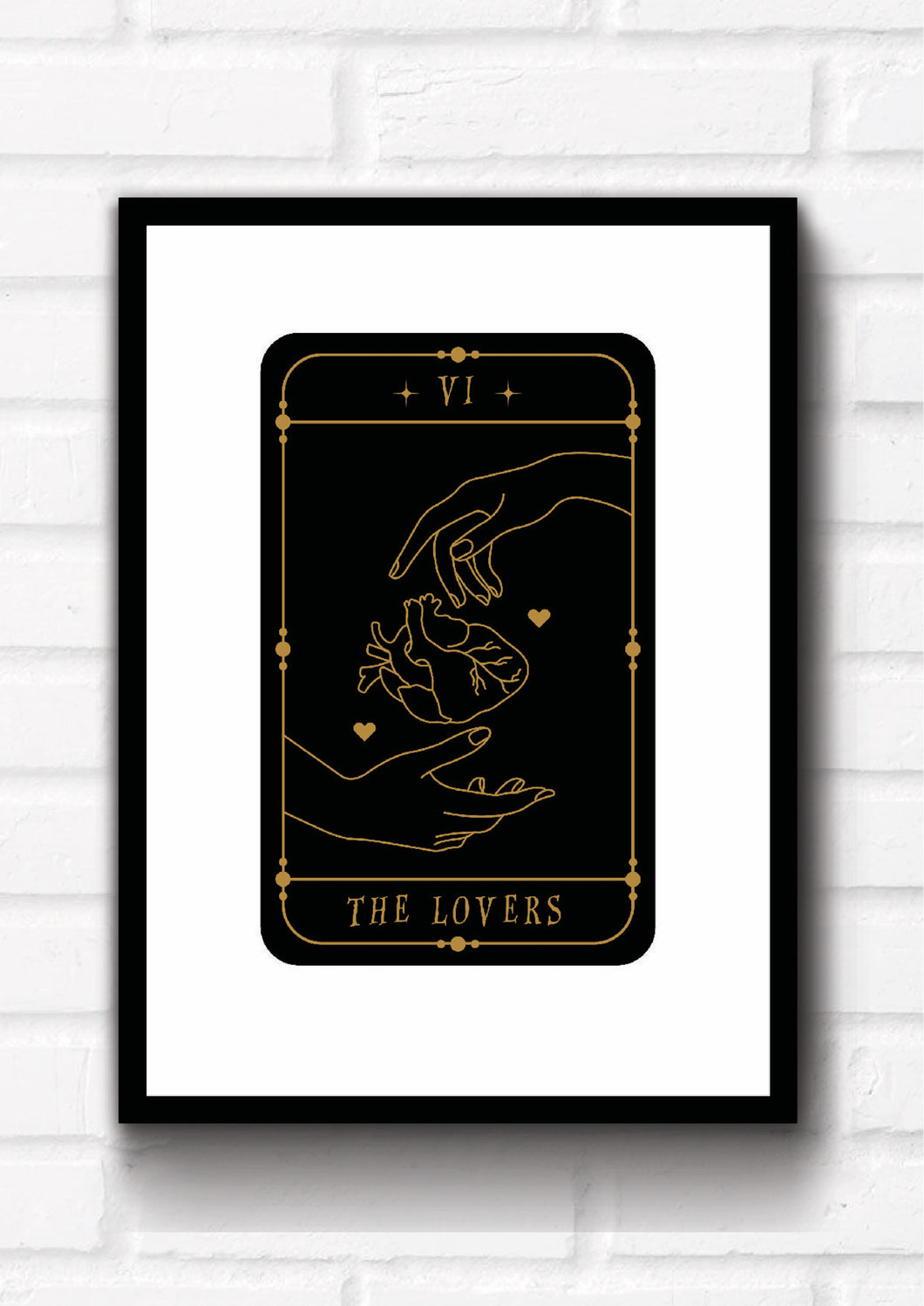 The Lovers Tarot Card. This print could fit beautifully into any room in your home. Eccentric and witchy wall art. Simply download, print and enjoy!