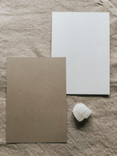 Choose between white or soft brown paper.