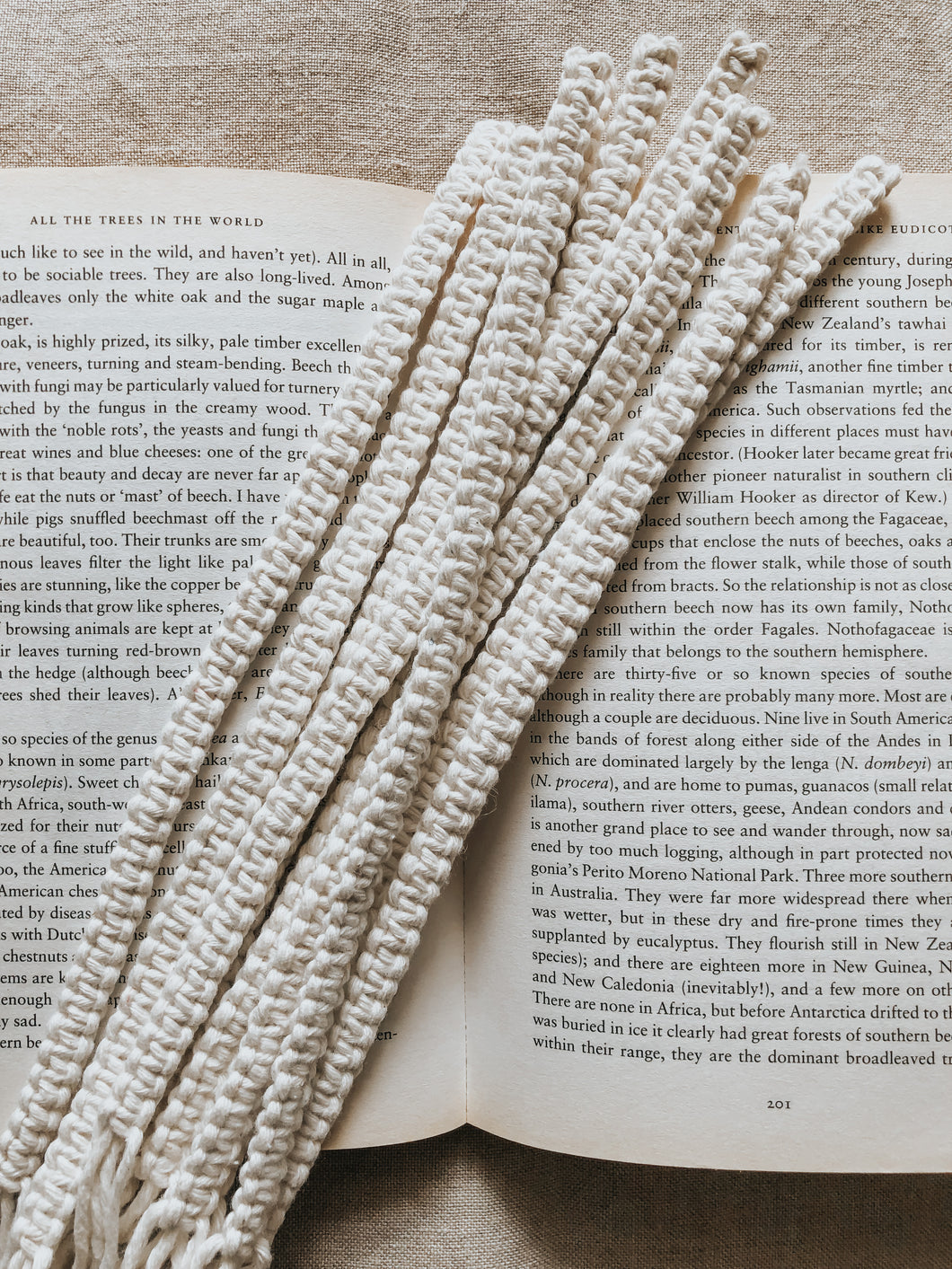 These macrame bookmarks add such a nice touch to the books that you like to read. Simple and elegant design.