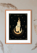 Virgo Zodiac Art Print. This print could fit beautifully into any room in your home. Mystical, celestial and whimsical wall art. Simply download, print and enjoy! 