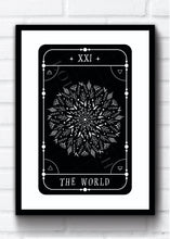 The World Tarot Card Art Print. This print could fit beautifully into any room in your home. Eccentric and witchy wall art. Simply download, print and enjoy!