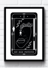 The High Priestess Tarot Art Print. This print could fit beautifully into any room in your home. Eccentric and witchy wall art. Simply download, print and enjoy!
