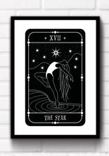 The Star Tarot Card Art Print. This print could fit beautifully into any room in your home. Eccentric and witchy wall art. Simply download, print and enjoy!